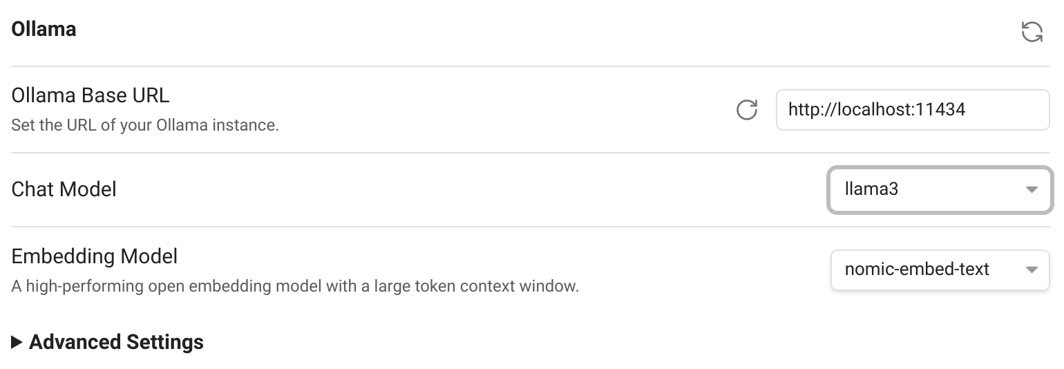 Smart Second Brain plugin settings in Obsidian